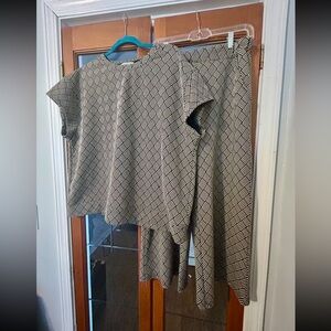 Chic Black and White Patterned Outfit